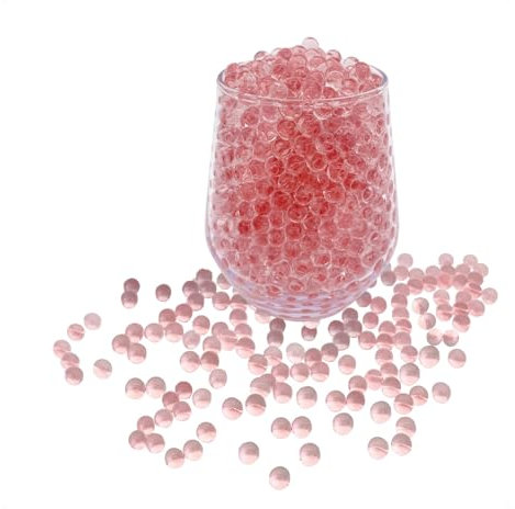 KONFEN Perles d'eau, env. 20000 Perle d'Eau Rouge Bille d'eau, 7-8mm Perle Eau Water Beads Décoration 100g pour Vase Decoratif, Billes Hydrogel (Rouge)
