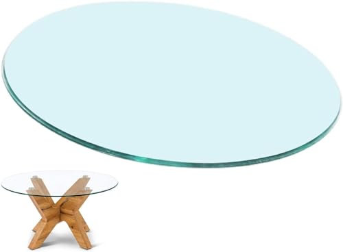 Tischplatte Rund 80 cm Rund Glasscheibe Tischplatte Glasplatte Tisch 8MM (Size : Ø 70cm(28Inch))