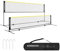 SANGMUCEN 3m Badminton Netz, Volleyballnetz Garten, höhenverstellbare Stangen, tragbares Set, leicht auf- und abbaubar Ideales Sportnetz für Tennis, Badminton oder Volleyball Schwarz und Gelb TBN003Y