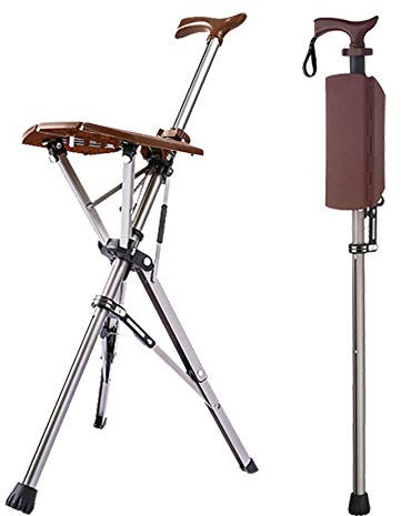 Krücken Klappstuhl Aluminiumlegierung Alter Mann Gehstock Outdoor-Mehrzweck-Gehstock Trekkingstock Leichtgewichtig Mehrere Farbauswahl FAYGZ Warm as Ever