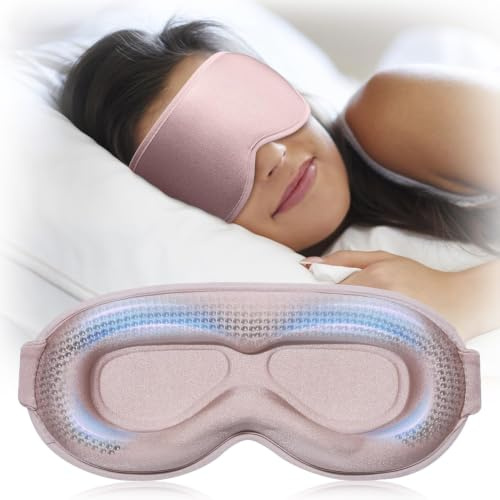 Facemoon Blackout Sleep Mask, Soft Silk-Feel 3D Eye Mask for Women
