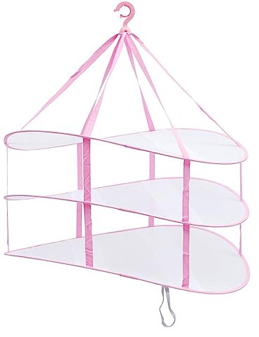 Zerodeko 3stufe Wäscheständer Aus Netzgewebe Zusammenklappbar Zum Aufhängen Von Wäsche Für Babykleidung Unterwäsche Unterwegs Hause Leicht Und