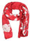 QUEEN HELENA Halstuch mit Seideneffekt, leicht, weich, mit elegantem Muster, für Damen SC024, SC027 Rot, Einheitsgröße