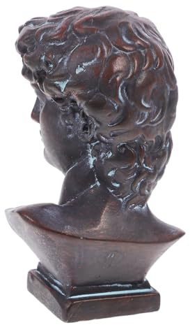 Garneck David Büste Kunstharz Römische Statue Dekoration Schreibtisch Gartendekor 7cm Stabiles Ornament