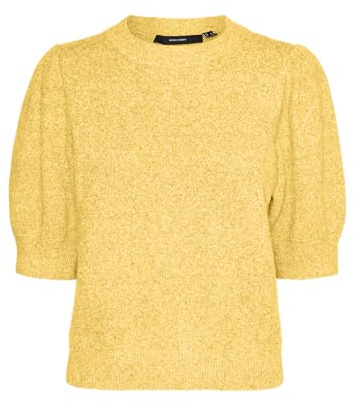 VMDOFFY GA NOOS 2/4 O-Neck Pullover, Lemon Drop/Detail: Melange, S