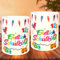 LOHAME 12 STK Windlicht Tischdeko Einschulung Kinder Endlich Schulkind Tischdeko Bunte Schulanfang Deko Mädchen Jungen Schultag Einschulungsdeko mit ABC Schultüte Geeignet für Teelichter Kerzen