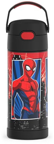THERMOS Botella de acero inoxidable con licencia FUNtainer® de 410 ml, Spiderman, 14 onzas
