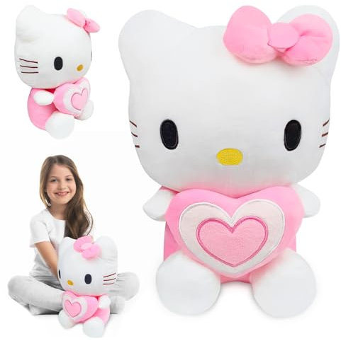 JIASHA Kitty Plüschtier, 30cm Plüschtier Plush, Kawaii Kuscheltier, Kuscheltier Stofftier, Plush Toys, Kusche-ltier Gefüllte Plüschpuppe Kinderspielzeug, Für Kinder Mädchen Geburtstaggeschenke