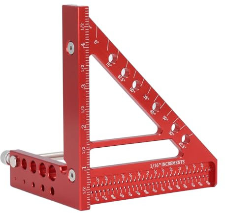 3D-Mehrwinkel-Messlineal, 90-Grad-Aluminiumlegierung, Schreiner-Quadratloch-Anreißlineal, Hochpräzises Layout-Messwerkzeug für -Schreiner