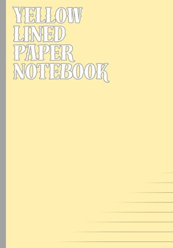 yellow lined paper notebook: journal with ruled yellow pages - softcover - 100 page - size 5.8 x 8.3 - A5 format