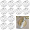 Ryvera Serviettenringe Weihnachten Silber, 12 Stück Metall Serviettenring, Serviettenschnallen Vintage,Servietten Ringes Napkin Rings für Weihnachten Jubiläum Geburtstag Hochzeit Party Tischdekoration