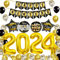Qaonsciug 2024 Zahlenballon Happy New Year Weihnachtsdekorationen für Home Decor Creative Eve Party Supplies