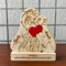 Drawelry Personalisierte Löwe Familienpuzzle mit 2-9 Namen Skulptur Holzpuzzle Ornament Löwen Umarmen Holz Statue Puzzle Heim Büro Desktop Dekoration Vatertag Geburtstag Geschenke für Mama Papa (A4)
