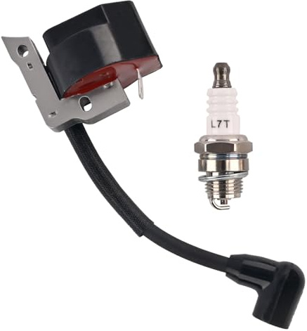Hujago Zündspule mit Zündkerze 503580501 für Husqvarna 40 45 49 Jonsered 2041 2045 2050 Partner P400 P410 P450 P460 P462 P490 P510 P511 4200 460 0 4900 0 5200 Kettensäge