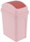 Ionoloy Poubelle en plastique avec couvercle basculant, 7 L, rose