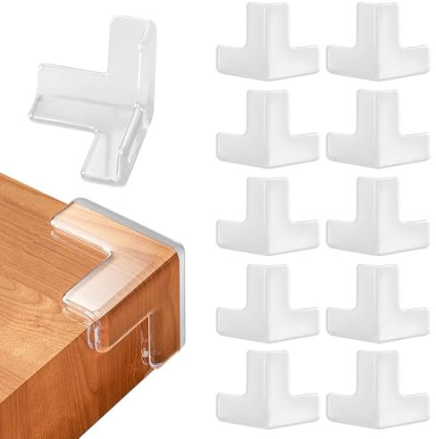 12 Stück Eckenschutz Baby, Kantenschutz Selbstklebend Silikon, T-förmig Tischkantenschutz Ecken, Kantenschutz Baby Transparent, für Verschiedene Möbel, Glastisch