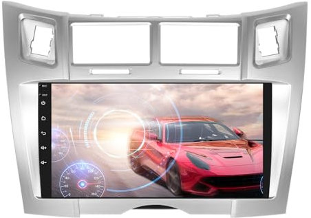 [8 Core 6+128G] Android Radio de Coche para Toyota Yaris/Vizi 2005-2011 9 Pulgadas Pantalla Yaris con Inalámbrico Carplay Android Auto GPS WiFi Mirror Link Bluetooth FM/RDS/EQ/SWC Cámara Trasera