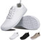WEXITO Barefoot Femme Chaussures Minimalistes Homme Pieds Larges Nus Baskets Shoes Fitness Orthopedique Marche Sport Deadlift Légères Respirant Antidérapant Blanc 42