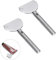 Lot de 2 presse-tubes en acier inoxydable argenté pour salon de beauté