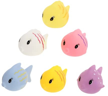 Beaupretty 6pcs Fish Shape Bathtub Toys for Boys and Girls Swimming Toy for Bath Fun Random Color
