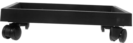 UKCOCO Support pour Pots De Fleurs Rectangulaire Verre Renforcé avec roulettes Plateau Étanche Mobile pour Plantes Intérieur Support pour Bonsaïs Et Jardinières