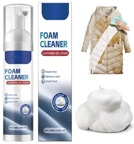 100ml Dry Foam Cleaner For Clothes,Dry Foam Cleaner,Wash-Free Cleaner Spray For Sofa,Fabric Stain Removing Spray,D-Ry Stain Remover Cleaning Fluid Agent,Quick Effect,Leave Fragrance On Clean Clothes