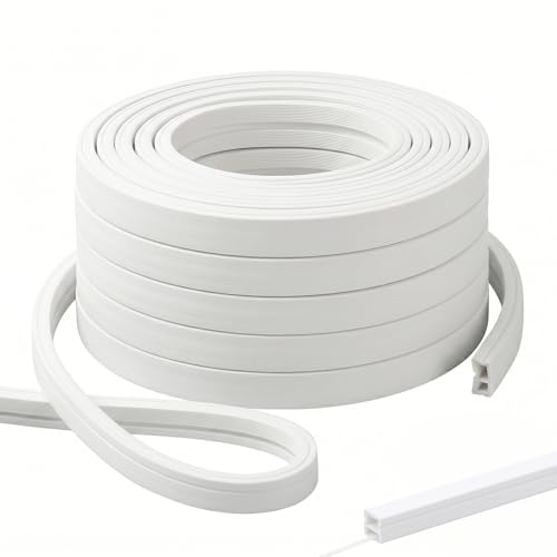 LOMUG 6M LED Neon Silikon Profil Flexibles Weiß 12x12mm LED Schiene für Akustikpaneele DIY-Abdeckung LED Streifen Diffusor Kanal Wasserdicht Leisten LED-Kanäle Profil für Neonlicht Decke Schrank Bar