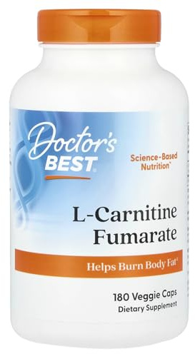 Doctor's Best L-Carnitine Fumarate, 855mg, 180 Vegetarian Capsules