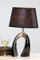 Lampe Tunnel schwarz/silber. B.26cmH.36cm