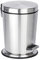 WENKO Treteimer Easy Close Edelstahl Liter - Kosmetikeimer, Mülleimer mit Absenkautomatik Fassungsvermögen: 5 l, Edelstahl rostfrei, 20 x 29.5 x 26.5 cm, Satiniert, Silber
