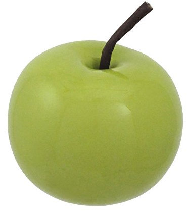 creativ home Keramik Deko Apfel ca 8 x 6,5 cm. GRÜN -50