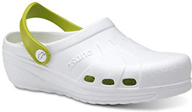 FELIZ CAMINAR - Zuecos Sanitarios Asana Blanco/Pistacho, 38