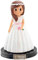 Figura para tarta de comunión - Niña comunión personalizada con nombre y fecha - Recuerdo figura pastel - Niña con flor margarita (CORONA)