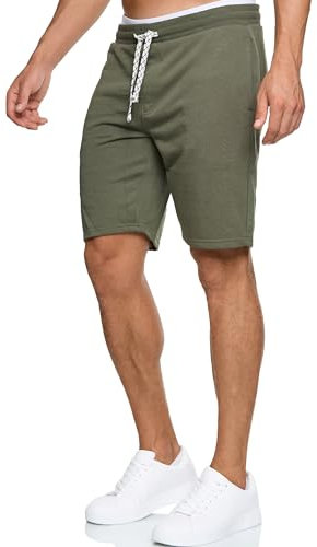 Indicode Hommes Aldrich SweatShorts | Pantalon Court de survêtement à Cordon de Serrage Beetle XXL