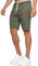 Indicode Hommes Aldrich SweatShorts | Pantalon Court de survêtement à Cordon de Serrage Beetle XXL