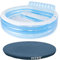 Intex Swim Center Inflatable Family Lounge Pool w/Built in Bench & 8 Foot Cover
