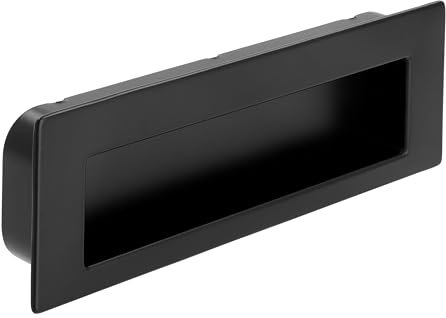 SIRO Einlassbeschlag Muschelgriff 2382 Metall Uni Schwarz Matt LA 96 mm 1 Stück