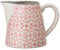Bloomingville Milchkännchen Cecile Retro Sahnekännchen Kännchen kleine Kanne Ø 8,5 x H 8,5 cm, rosa, Keramik, fasst ca. 250 ml