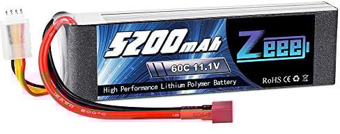Zeee 3S LiPo Akku 11,1V 5200mAh 60C RC Batterie mit T Stecker für RC Car RC Truck RC Auto Boot Helicopter LKW Truggy RC Hobby