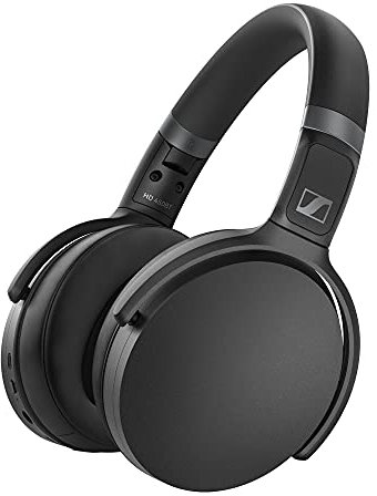 Sennheiser Cuffie wireless Bluetooth 5.0 Hd 450Bt con cancellazione attiva del rumore - Durata della batteria di 30 ore, ricarica rapida USB C, pulsante assistente virtuale, pieghevole, nero