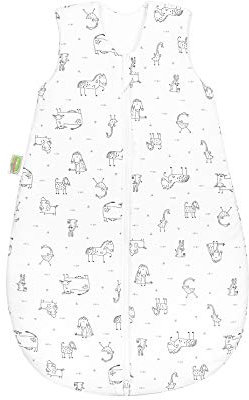 Set Odenwälder Sommerschlafsack & Stoffwindel Blaubär | Baby Schlafsack Flauschig & Weich | Schlafsack Baby atmungsaktiv aus 100% Baumwolle