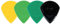 D-Grip Plektrum/Pick, Jazz C große Form, 0,88 mm, gelb, 6 Stück