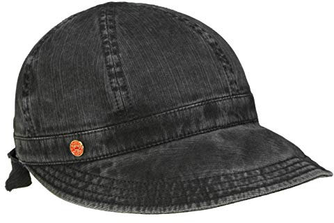 Mayser Angelina rollbare Schirmmütze aus Outdoor-Baumwolle mit UV-Schutz - Schwarz (8001) - 59-60 cm (L)