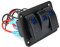 Kipphebel Schalttafel, Akozon 3 Gang ABS PC Aluminium Kippschalter Schalttafel 12-24V Wasserdicht ON-Off Wippschalter Panel mit LED Licht für RV Car Marine Boat