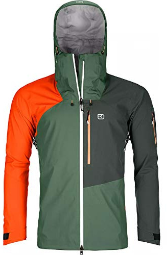 Ortovox Mens 3L Ortler Shell Jacket, Green Forest, M
