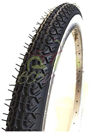 ECOVELO 1 cubierta para bicicleta Graziella, City Bike | Neumático de carretera blanco/negro de goma para bicicleta, 20 x 1,75 (44-406)