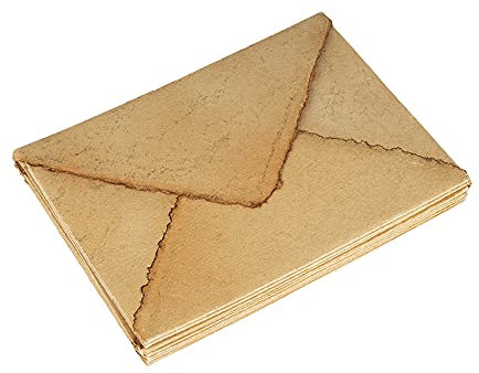 Wanderings Handgemachte Vintage Büttenrand Umschläge - 13X18 cm - 25 St. - Für Schriftsteller, Künstler, Handwerker - Einladungen, Ankündigungen, Grüße, Notizen - 150 gsm Recycling-Baumwollpapier