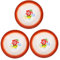 YARNOW 3pcs Vintage Floral Plates Enamelware Dinner Plates Candy Storage Flower Trays for Indoor Outdoor Camping Farmhouse Kitchen Party