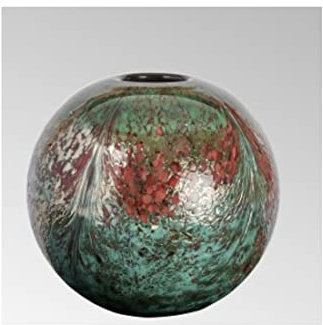 Lambert - Vase, Blumenvase - Bellotto - Glas - Farbe: Smaragd Multicolor - klein - (ØxH) 21 x 20 cm