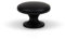 Handle & Home Box of 25 x Matt Black Kitchen Cupboard Knobs 38mm Diameter Single Fixing Dark Cabinet Unit Door Drawer Pull Furniture Replacement Upcycle